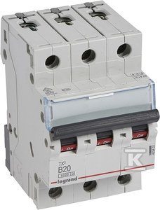 Wyłącznik nadprądowy S 303 3P B 20A 6000A TX3 403403