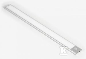 Oprawa meblowa LED do szaf, 400mm, 4000K, light sensor + pir, ładowanie 750mA, srebrna