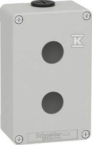 Kaseta sterownika, szara, 2 otwory XAPD2202