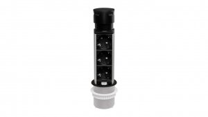 Gniazdo meblowe do zabudowy 3 złącza wtyczkowe 2xUSB A schuko GMZ/S-5 W-72013