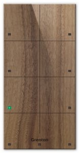 Panel dotykowy Grenton / 8 pól dotykowych / TF-Bus / ciemny drewniany front