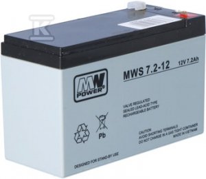 MW Power Akumulator AGM AGM 12V/7,2Ah 5 lat