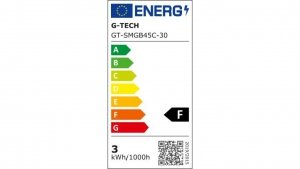Żarówka LED SMD 2835, E27, B45C, 3W, 200 lm, 3000K, AC220-240V, 50-60 Hz, kąt świecenia 160