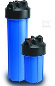 Korpus BigBlue 20 z przyłączem 1 niebieski - podwójny oring + Wkład sznurkowy 5 mikronów 20 Big Blue DLY243