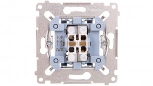 Simon 54 Łącznik żaluzjowy trójpozycyjny 1-0-2 mechanizm 250A 250V, szybkozłącza, SZW1KM