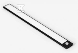 Oprawa meblowa LED do szaf, 400mm, 4000K, light sensor + pir, ładowanie 750mA, czarna