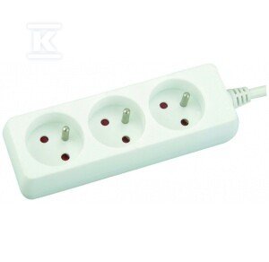 PRZEDŁ.3GN.Z/U 3M IP20 BIAŁY