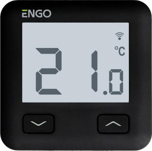 ENGO Controls E10-B - Regulator temperatury, 230V, czarny, Wi-Fi, Internetowy, podtynkowy