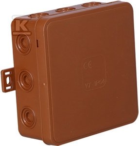 Puszka hermetyczna V7 termoutwardzalna IP54 brąz-klik 100x100x41