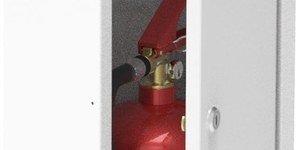 Szafka na gaśnicę do hydrantu SLIM GREEN, RAL 9010, zamek patentowy, 230x780x180mm 16886