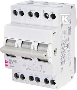 Przełącznik modułowy sieć-agregat I-O-II 40A 3-biegunowy SSQ 340 002421435