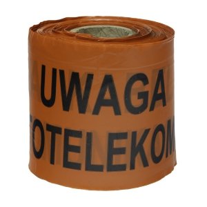 Taśma ostrzegawcza  Uwaga kabel optotelekomunikacyjny  pomarańczowa
