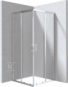 Kabina Onnline New kwadratowa, profil chrom, szkło transparentne 90x195cm DMA224