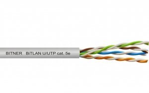 Kabel teleinformatyczny BiTLAN U/UTP 4x2x24 AWG (0,5) cat.5e 200 Eca /305m/