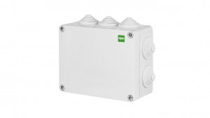 INDUSTRIAL Puszka hermetyczna n/t 249x198x81mm z 10 dławnicami IP55 szara 2716-02