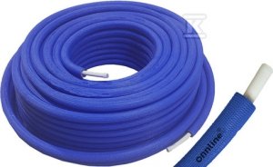 Rura ONNLINE PERT/AL/PERT 25mm x 2,5mm w otulinie/izolacji termicznej 9mm NIEBIESKA RA25-PERT-ON-OTUL-B /50m/