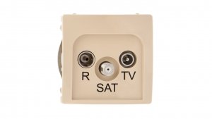Simon Basic Gniazdo antenowe RD/TV/SAT przelotowe beżowe BMZAR-SAT10/P.01/12