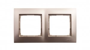 Simon 54 Premium Ramka podwójna złoty mat /do karton-gips/ DRK2/44