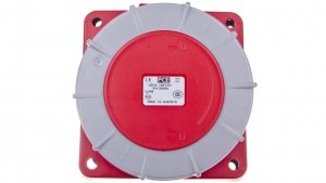 Gniazdo tablicowe skośne 125A 4P 400V /120x130/ czerwone IP67 POWER TWIST 444-6