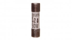 Wkładka bezpiecznikowa cylindryczna 5x20mm 0,2A F 250V 010202