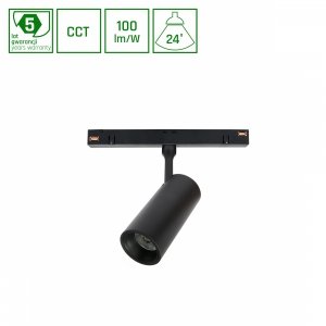 SYSTEM SHIFT CCT - SPOT M/L OPRAWA NA SZYNOPRZEWÓD 55x120x163mm 12W 24ST CZARNY 5 LAT GW