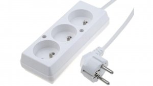 Przedłużacz 3-gniazda z/u 16A 1,5m /OMY 3x1,5/ biały PS-370 T-110230