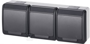 GN.3X2P+Z N/T IP44 ANTRACYT HERMES