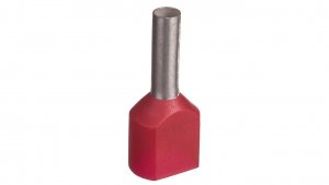 Końcówka tulejkowa izolowana TID 2x1mm2/8mm czerwona cynowana TID2x1L8 /100szt./