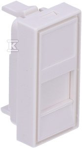 Adapter jednomodułowy prosty 22,5x45mm dla 1xRJ45 lub 1xRJ 12