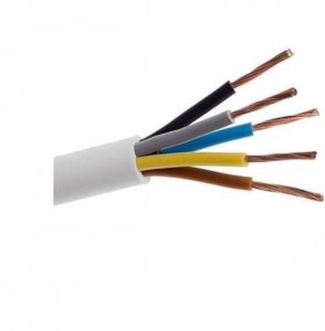 Przewód warsztatowy H05VV-F (OWY) 5x1 żo czarny /25m/