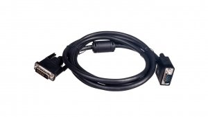 Kabel adapter DVI-I Dual Link Typ DVI-I(24 5)/VGA, M/M czarny 2m AK-320300-020-S