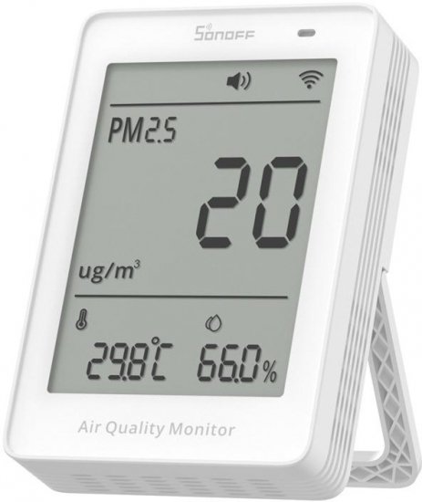 Miernik jakości powietrza WiFi LCD Sonoff AirGuard PM2.5 SAWF-07P