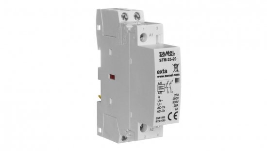 Stycznik modułowy instalacyjny 25A 2Z 230V AC typ: STM-25-20 EXT10000288