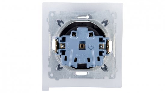 Simon 54 Gniazdo bryzgoszczelne z/u IP44 z klapką transparentną antracyt DGZ1BZ.01/48A