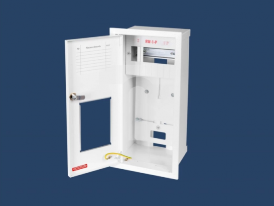 Szafka licznikowa podtynkowa 1-licznikowa 1-fazowe 6 modułów plombowana IP30 115mm RW-1P Z O/E