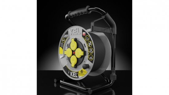 Przedłużacz bębnowy HAEVY LINE 20m H05RR-F 3x2,5 4xGS /+termik/ 16A IP44 czarny