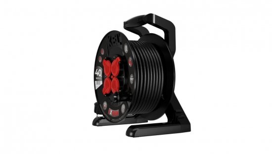 Przedłużacz bębnowy EXTREME LINE 4 gniazda z/u IP44 16A H05RR-F 3x2,5 40m czarny W-100031