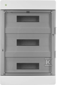 Rozdzielnica natynkowa AERO IP40 3X18 Biały drzwi dymne 3652-01