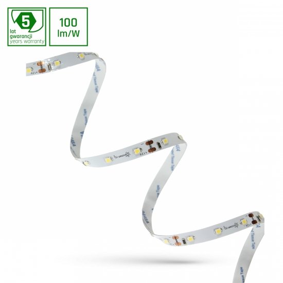 PASEK LED 20W 3528 60LED CW 5 lat 1m (rolka 5m) - bez osłony