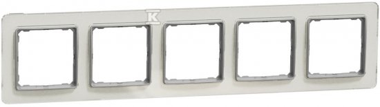 Ramka 5-krotna, imitacja szkło bialy SEDNA ELEMENTS