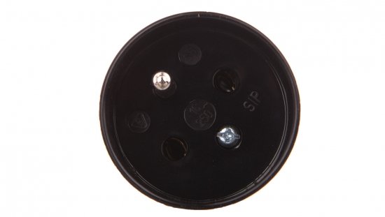 Gniazdo proste S 6 16 A 2P+Z 250V czarne 32-12102.07P01