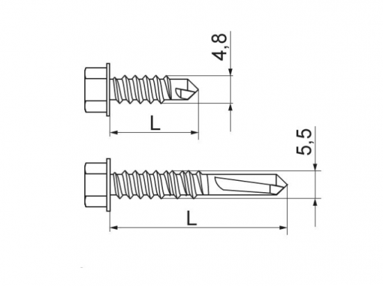 Wkręt samowiercący SMD4,8x16 804043 /100szt./