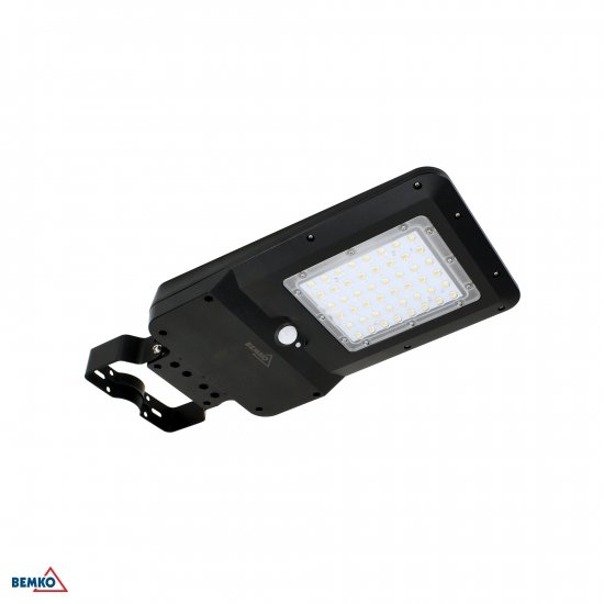 SOLARNA OPRAWA ULICZNA LED SOLGER 20W 3000LM 3000/4000/6000K IP65 CZARNA CZ. PIR