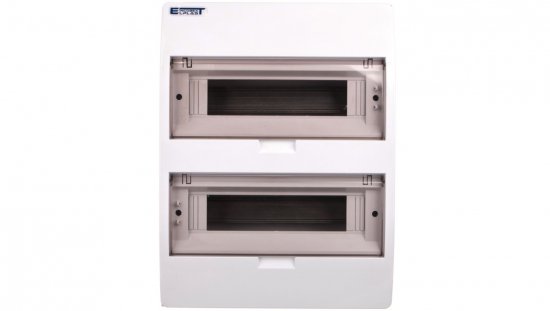 Rozdzielnica modułowa 2x12 natynkowa IP40 z klapką dymną, szyną N+PE S-24+SZYBKA+N+PE 800601 ENE-00354