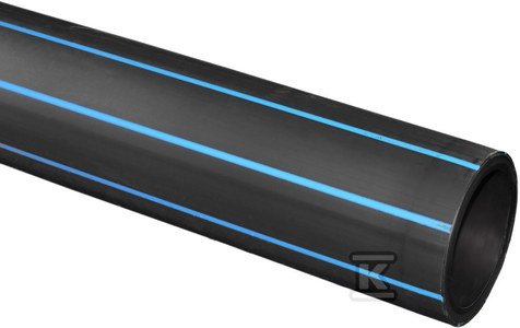Rura wodociągowa PE100 110x6.6mm, zwój 50m, PN10 SDR17, kolor czarny (z niebieskim paskiem), jednowarstwowa 3122049740