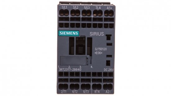 Stycznik mocy 12A 4P 24V DC 0Z 0R S00 3RT2317-2BB40