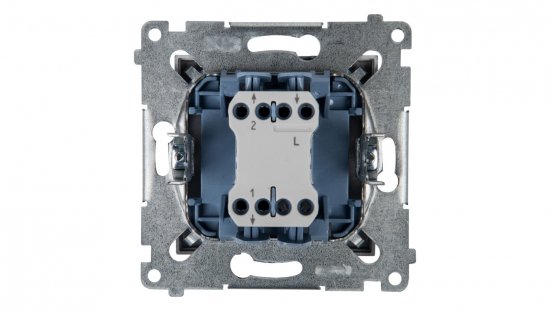 Simon 54 Łącznik schodowy, szybkozłącza, srebrny mat DW6.01/43
