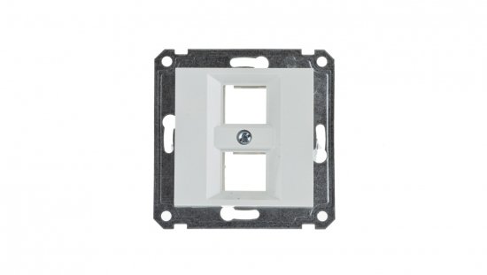 LUMINA2 Płytka podwójna Keystone Jack biała WL2320