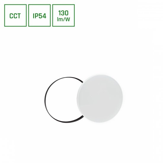 NYMPHEA BLACK &amp; WHITE RINGS 24W CCT 230V 115st IP54 FI320x52 BIAŁY/CZARNY OKRĄGŁA