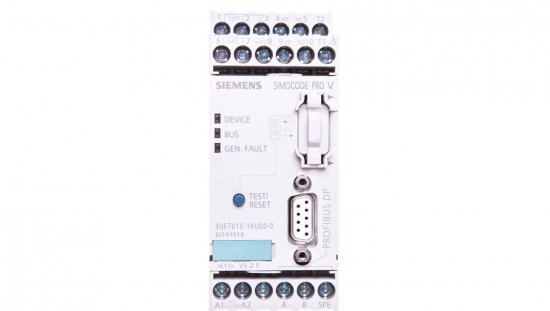 Elektroniczny moduł zabezpieczający silnik 4we/3wy 110-240V AC/DC PROFIBUS RS485 rozszerzeniowy 3UF7010-1AU00-0